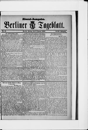 Berliner Tageblatt und Handels-Zeitung on Jan 6, 1888