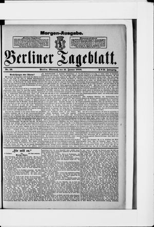 Berliner Tageblatt und Handels-Zeitung vom 11.01.1888