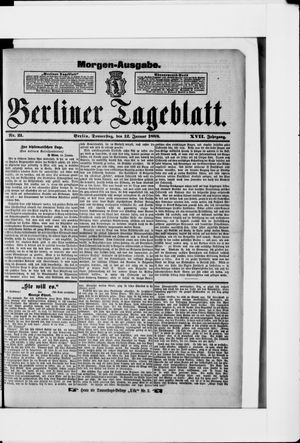 Berliner Tageblatt und Handels-Zeitung vom 12.01.1888