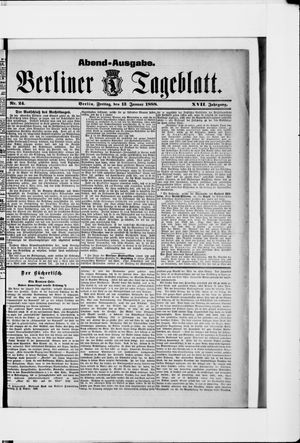 Berliner Tageblatt und Handels-Zeitung vom 13.01.1888