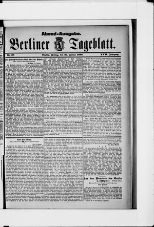 Berliner Tageblatt und Handels-Zeitung vom 20.01.1888