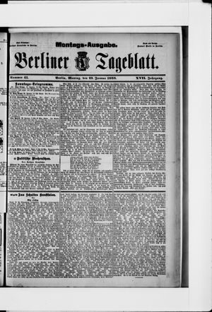 Berliner Tageblatt und Handels-Zeitung vom 23.01.1888