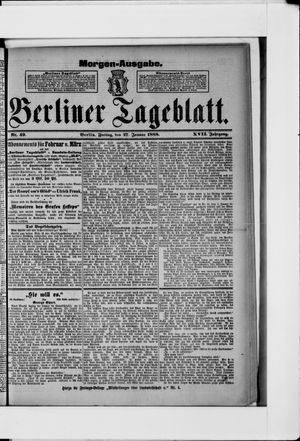 Berliner Tageblatt und Handels-Zeitung vom 27.01.1888