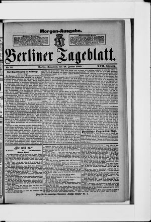 Berliner Tageblatt und Handels-Zeitung vom 28.01.1888