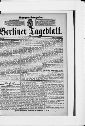 Berliner Tageblatt und Handels-Zeitung on Feb 3, 1888