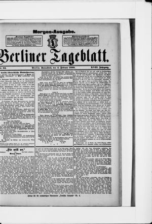 Berliner Tageblatt und Handels-Zeitung on Feb 4, 1888