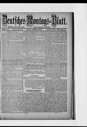 Berliner Tageblatt und Handels-Zeitung on Feb 6, 1888