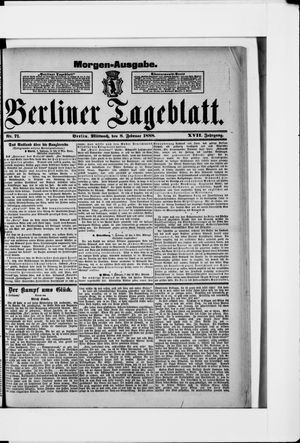 Berliner Tageblatt und Handels-Zeitung on Feb 8, 1888