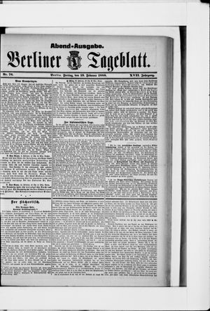 Berliner Tageblatt und Handels-Zeitung vom 10.02.1888