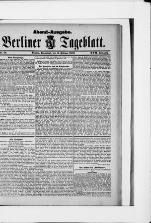 Berliner Tageblatt und Handels-Zeitung vom 11.02.1888