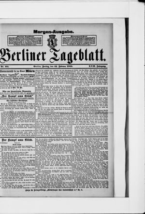 Berliner Tageblatt und Handels-Zeitung vom 24.02.1888
