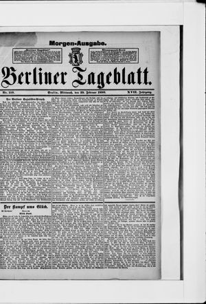Berliner Tageblatt und Handels-Zeitung vom 29.02.1888