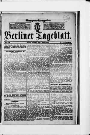 Berliner Tageblatt und Handels-Zeitung vom 01.05.1888