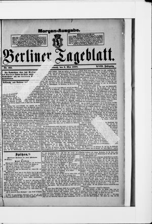 Berliner Tageblatt und Handels-Zeitung on May 2, 1888