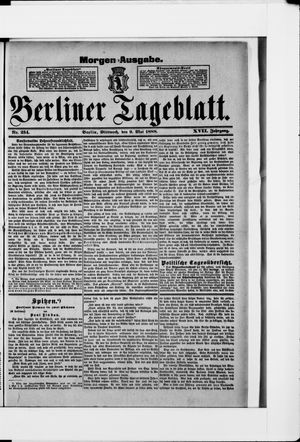 Berliner Tageblatt und Handels-Zeitung on May 9, 1888