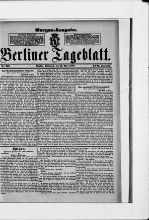 Berliner Tageblatt und Handels-Zeitung on May 23, 1888