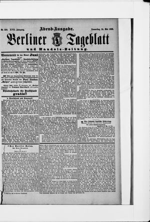 Berliner Tageblatt und Handels-Zeitung vom 24.05.1888