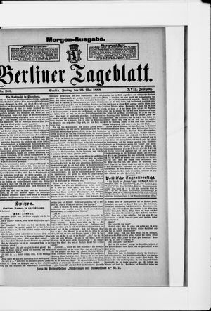 Berliner Tageblatt und Handels-Zeitung vom 25.05.1888