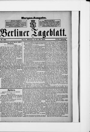 Berliner Tageblatt und Handels-Zeitung vom 30.05.1888