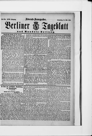 Berliner Tageblatt und Handels-Zeitung vom 31.05.1888