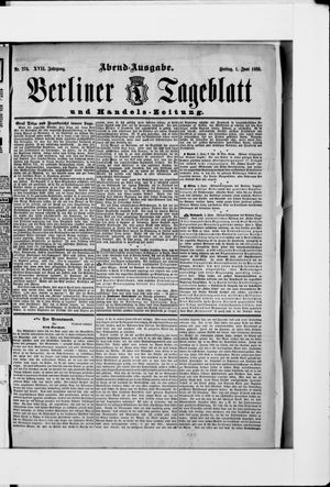Berliner Tageblatt und Handels-Zeitung vom 01.06.1888