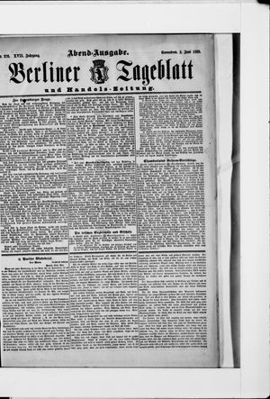 Berliner Tageblatt und Handels-Zeitung vom 02.06.1888