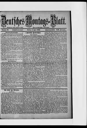 Berliner Tageblatt und Handels-Zeitung on Jun 4, 1888