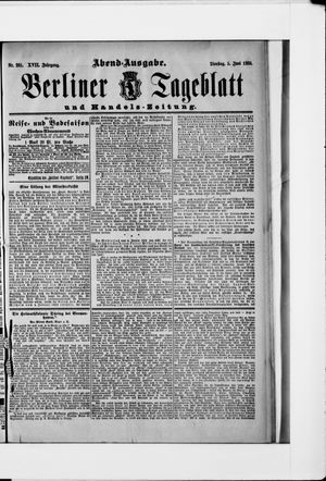 Berliner Tageblatt und Handels-Zeitung on Jun 5, 1888