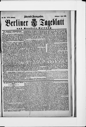 Berliner Tageblatt und Handels-Zeitung on Jun 6, 1888