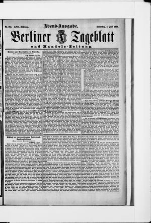 Berliner Tageblatt und Handels-Zeitung vom 07.06.1888