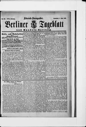 Berliner Tageblatt und Handels-Zeitung on Jun 9, 1888