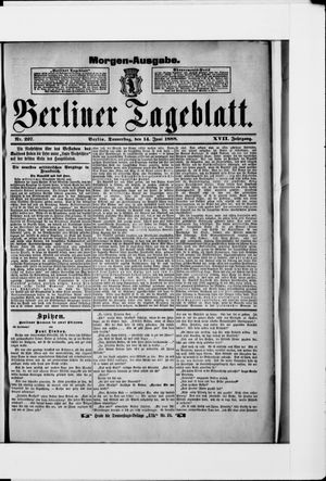 Berliner Tageblatt und Handels-Zeitung vom 14.06.1888