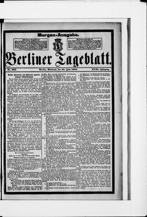 Berliner Tageblatt und Handels-Zeitung vom 20.06.1888
