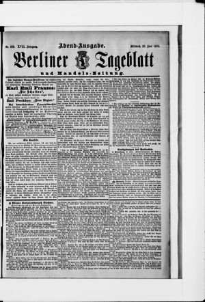 Berliner Tageblatt und Handels-Zeitung vom 20.06.1888