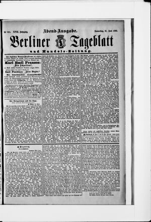 Berliner Tageblatt und Handels-Zeitung on Jun 21, 1888