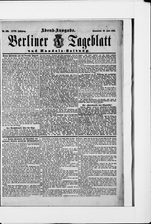 Berliner Tageblatt und Handels-Zeitung on Jun 30, 1888