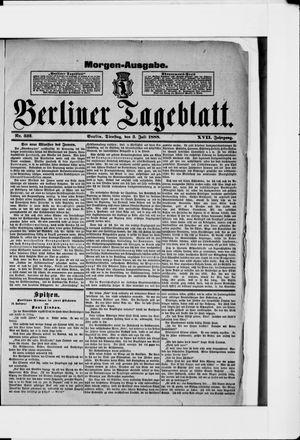 Berliner Tageblatt und Handels-Zeitung on Jul 3, 1888