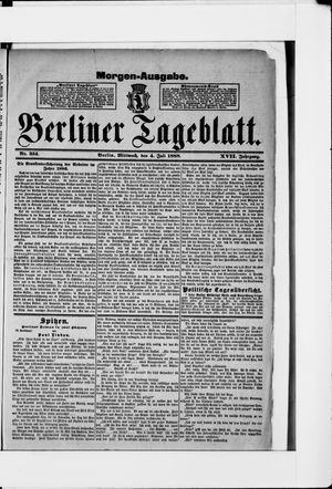 Berliner Tageblatt und Handels-Zeitung on Jul 4, 1888
