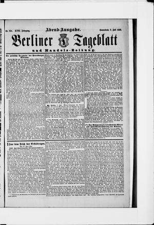 Berliner Tageblatt und Handels-Zeitung on Jul 7, 1888