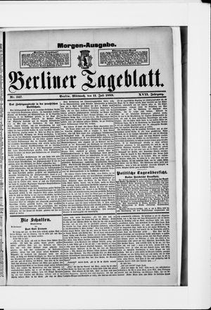 Berliner Tageblatt und Handels-Zeitung vom 11.07.1888