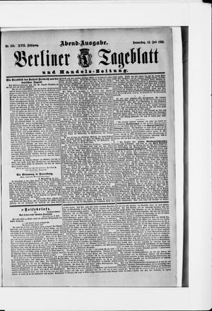 Berliner Tageblatt und Handels-Zeitung vom 12.07.1888