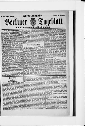 Berliner Tageblatt und Handels-Zeitung on Jul 16, 1888