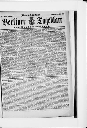 Berliner Tageblatt und Handels-Zeitung on Jul 19, 1888