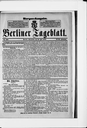 Berliner Tageblatt und Handels-Zeitung vom 21.07.1888