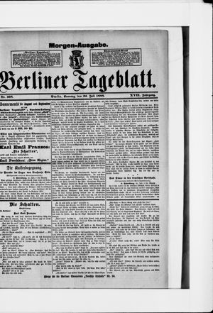 Berliner Tageblatt und Handels-Zeitung vom 22.07.1888