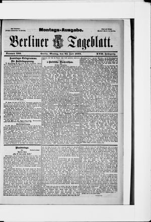 Berliner Tageblatt und Handels-Zeitung vom 23.07.1888