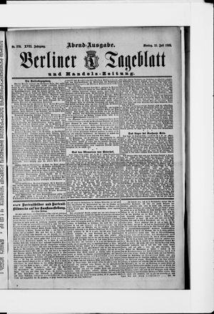 Berliner Tageblatt und Handels-Zeitung on Jul 23, 1888