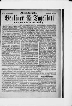 Berliner Tageblatt und Handels-Zeitung vom 24.07.1888