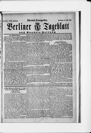 Berliner Tageblatt und Handels-Zeitung on Jul 26, 1888