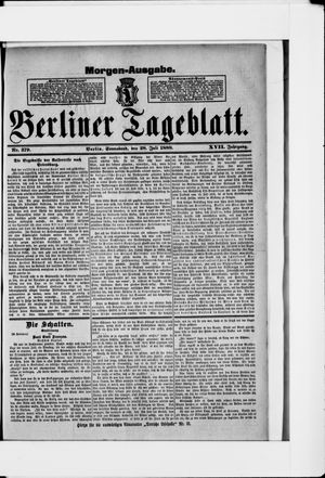 Berliner Tageblatt und Handels-Zeitung vom 28.07.1888